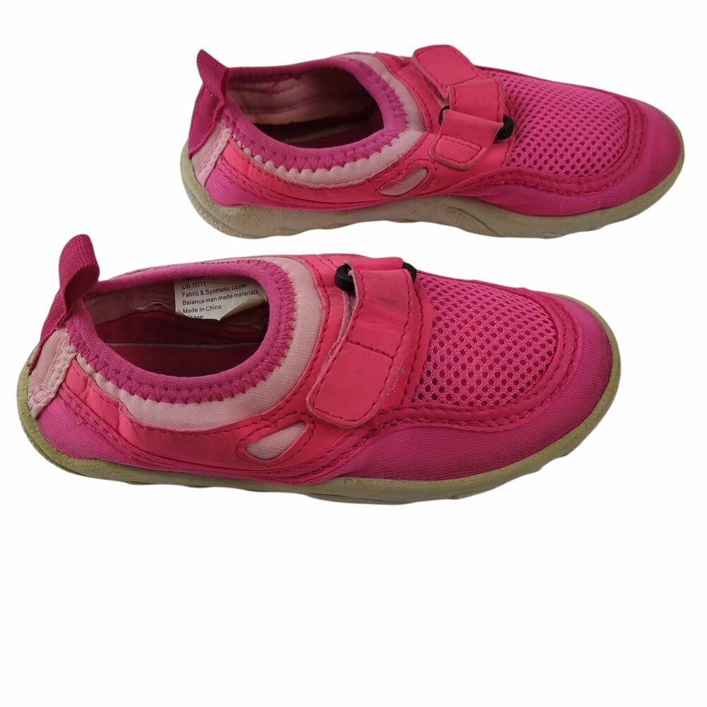 SEAFIT Toddler Girls Pink Sz 10/11 Fabric‎ Water Shoes Hook and Loop Pull Tab